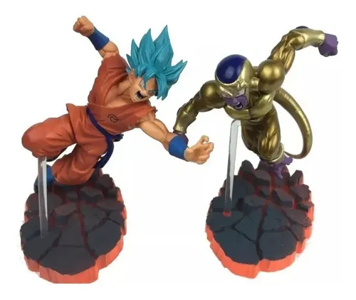 Goku Saiyan Blue Vs Golden Freezer Dragon Ball Figura 15cm